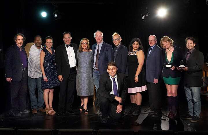 Jim is often on stage to receive awards